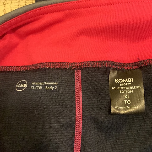 Kombi new w tags Marino blend navy/ pink leggings - Picture 6 of 8